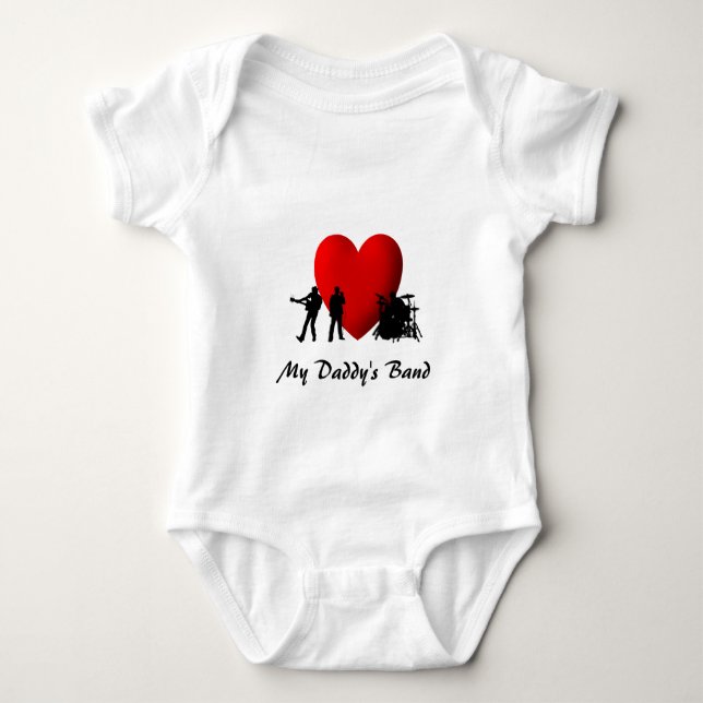 I Heart Rock & Roll Baby Bodysuit Strampler (Vorderseite)