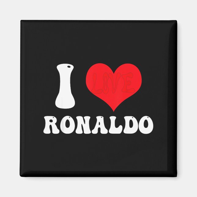 I Heart Ronaldos First Name Groovy D Valentines  Magnet (Vorne)