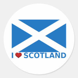 I Heart Scotland Runder Aufkleber