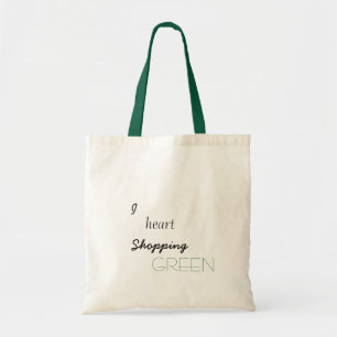 "I Heart Shopping Green" Sac fourre-tout/sac d'épi
