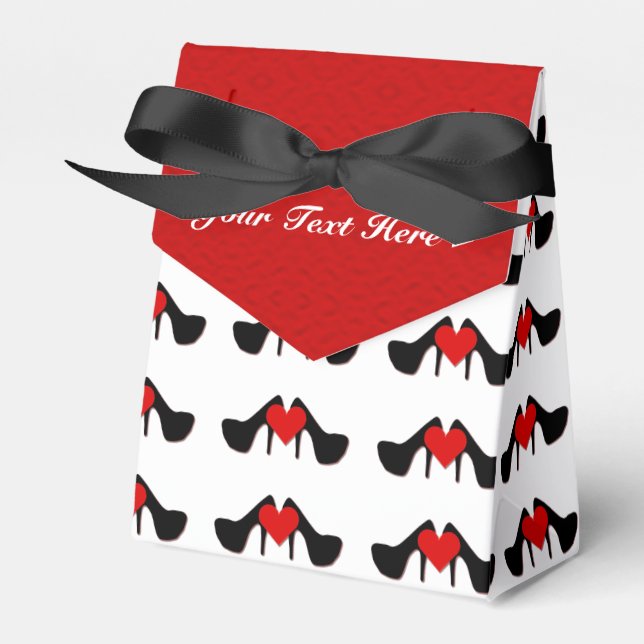 I Heart Shots Muster Bevorzugung Box Geschenkschachtel (Vorderseite)