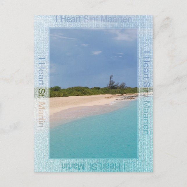 I Heart Sint Maarten Postcard Postkarte (Vorderseite)