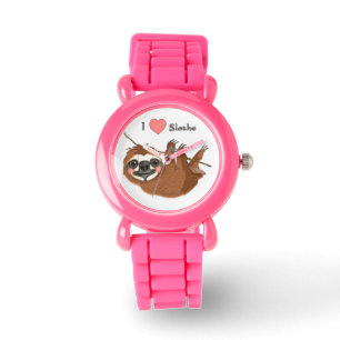 I Heart Sloths Baby Animals Armbanduhr