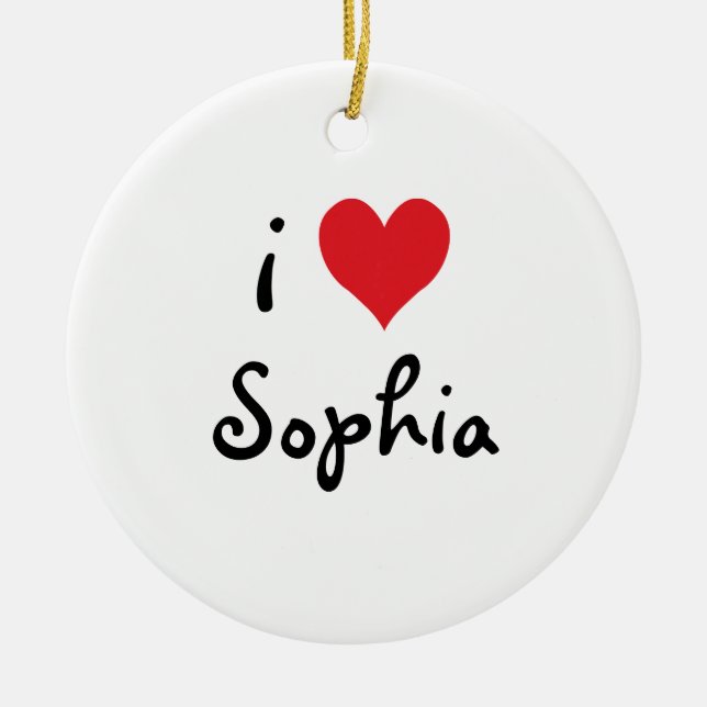 i Heart Sophia Keramikornament (Vorne)