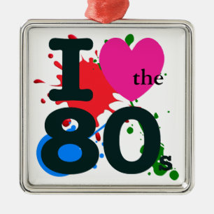 I Heart the 80 Ornament Aus Metall