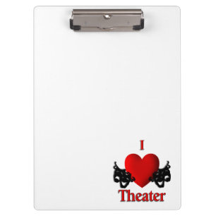 I Heart Theater Klemmbrett