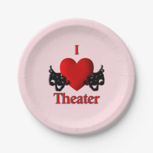 I Heart Theater Pink Pappteller