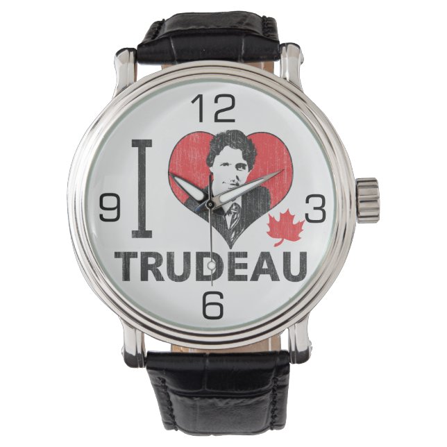 I Heart Trudeau Armbanduhr (Vorderseite)