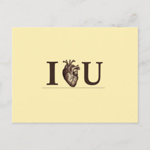 I Heart U Postkarte