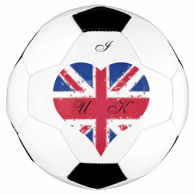 I Heart UK England Britische Flagge Fußball (Vorderseite)
