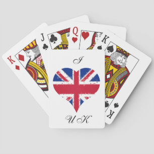 I Heart UK England Britische Flagge Spielkarten