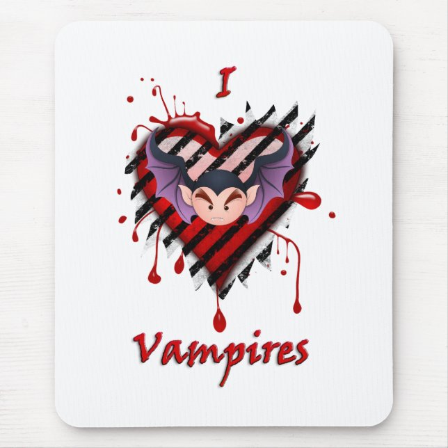 I Heart Vampires Mousepad (Vorne)