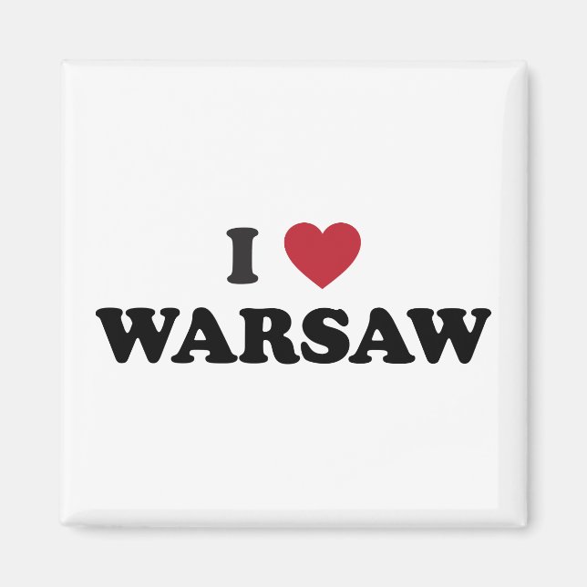 I Heart Warsaw Poland Magnet (Vorne)