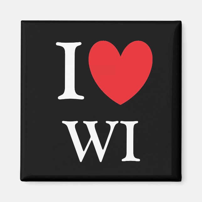 I Heart Wisconsin Magnet (Vorne)