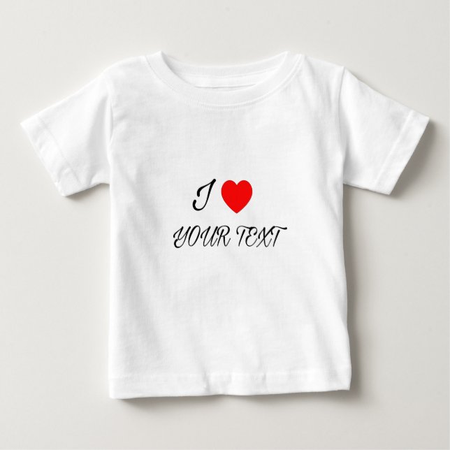 I heart Your Text Baby T-shirt (Vorderseite)