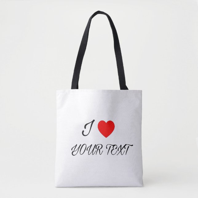 I heart your text tasche (Vorderseite)