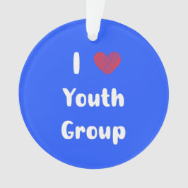 I Heart Youth Group Acrylic Ornament