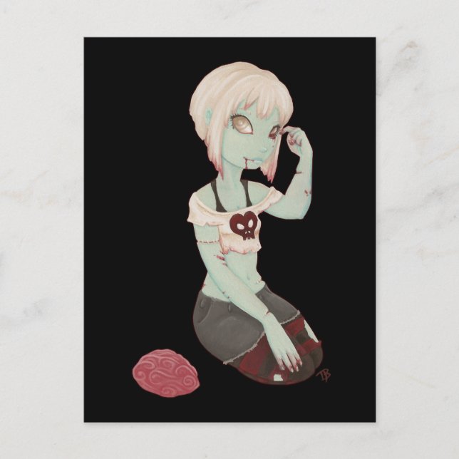I Heart Zombie Girl - Postkarte (Vorderseite)