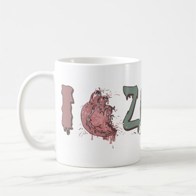 I Heart Zombies von Mudge Studios Kaffeetasse (Links)