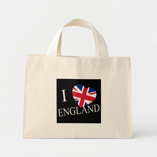 I Heartflag England wt ttcent Mini Stoffbeutel (Vorne)