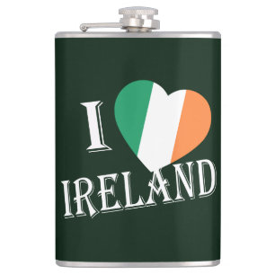 I Heartflag Ireland Flachmann