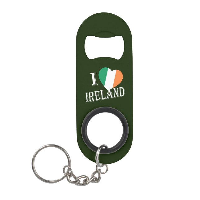 I Heartflag Ireland wt bocnt Mini Flaschenöffner (Vorderseite)