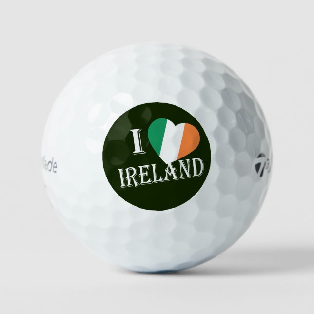 I Heartflag Ireland wt tmtp5 gbcnt Golfball (Vorderseite)