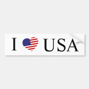 I Heartflag USA bk bscnt Autoaufkleber