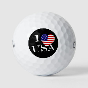 I Heartflag USA wt cwb gbcnt Golfball