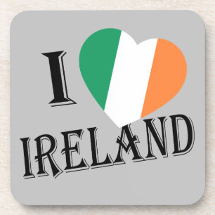 I Heartflagge Irland bk Coast Getränkeuntersetzer
