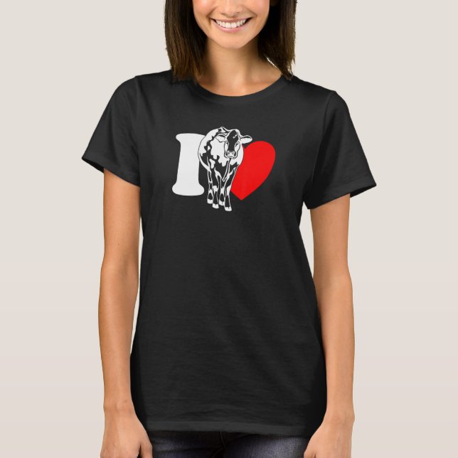 I Hecht Kühe - Funny Bauer, Rind Rancher, Kuh L T-Shirt (Vorderseite)