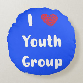 I Hecht Youth Group Round Pillow Rundes Kissen
