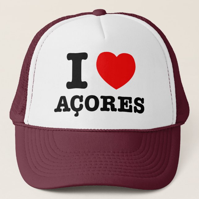 I Herz Acores Truckerkappe (Vorderseite)