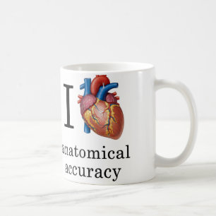 I Herz-anatomische Genauigkeits-Tasse Kaffeetasse