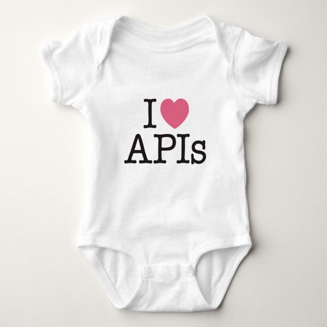 I Herz-API-grundlegender Säuglings-T - Shirt (Vorderseite)