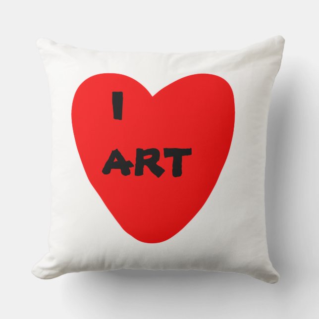 I Herz ART Kissen (Vorderseite)