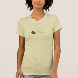 i herz Äthiopie weibliches v-Nacken-Shirt T-Shirt
