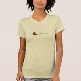i herz Äthiopie weibliches v-Nacken-Shirt T-Shirt