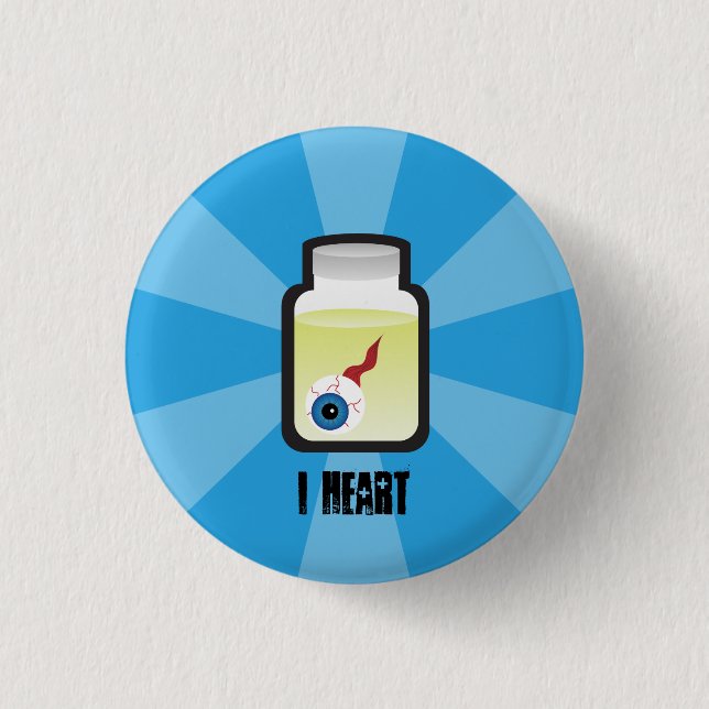 I Herz-Augäpfel Button (Vorderseite)