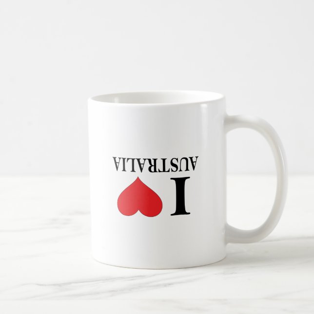 I HERZ AUSTRALIEN - I-LIEBE AUSTRALIEN - OBERSEITE KAFFEETASSE (Rechts)