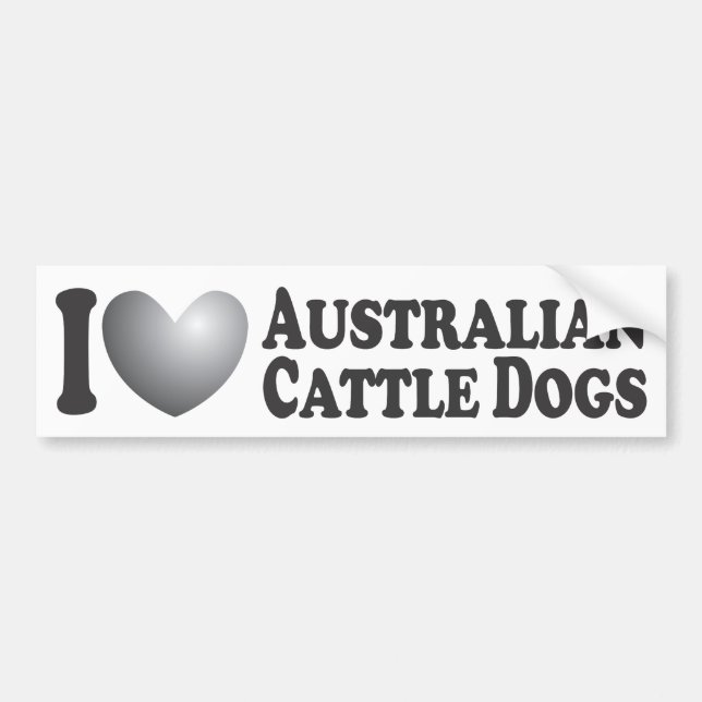 I Herz-australische Vieh-Hunde - Autoaufkleber (Vorne)