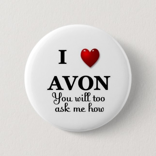I Herz Avon fragen mich wie Button (Vorderseite)