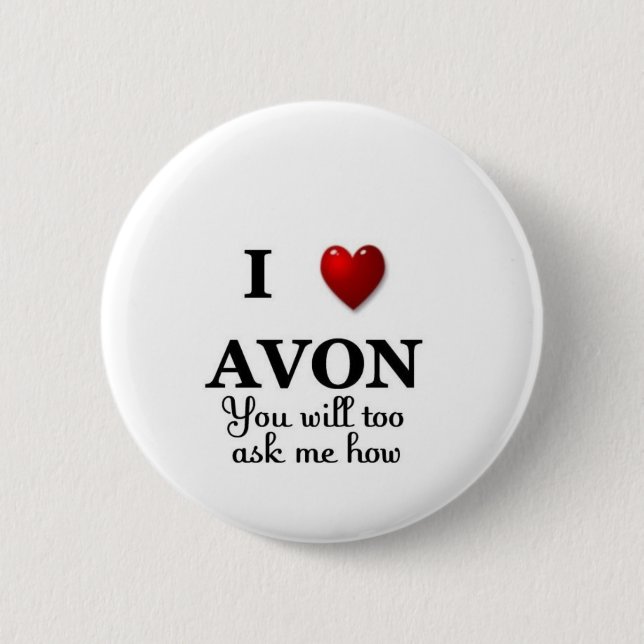 I Herz Avon - fragen Sie wie Button (Vorderseite)
