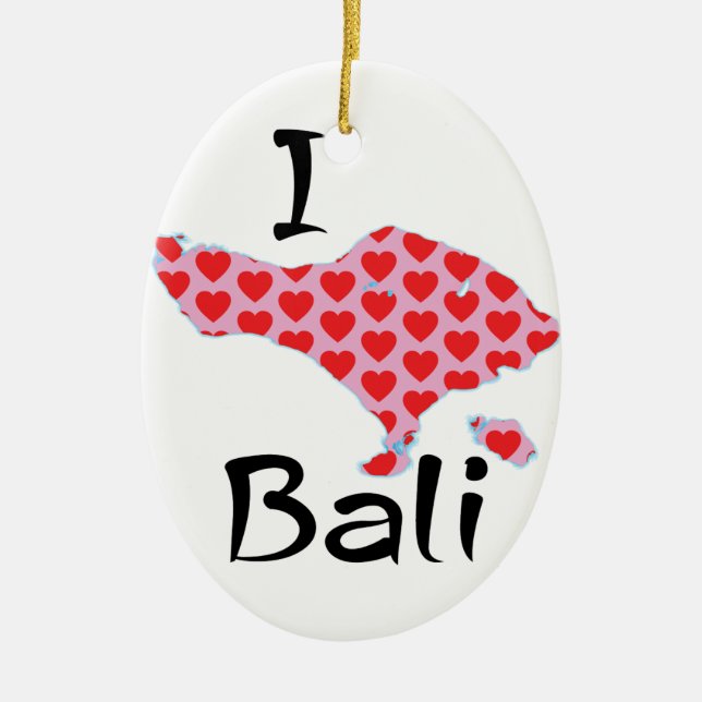 I Herz Bali Keramikornament (Vorne)