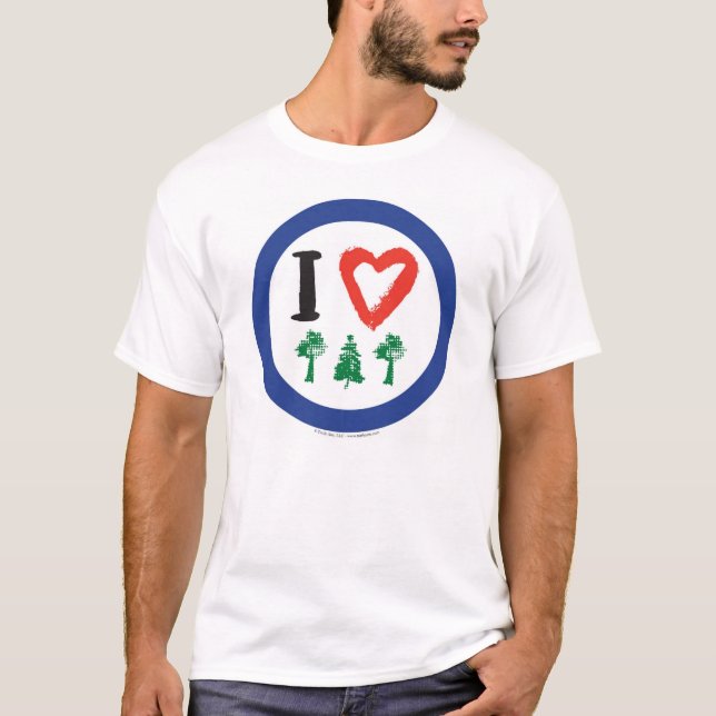 I (Herz) Bäume T-Shirt (Vorderseite)