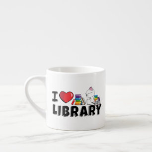 I Herz-Bibliotheks-Tasse (klein) Espressotasse