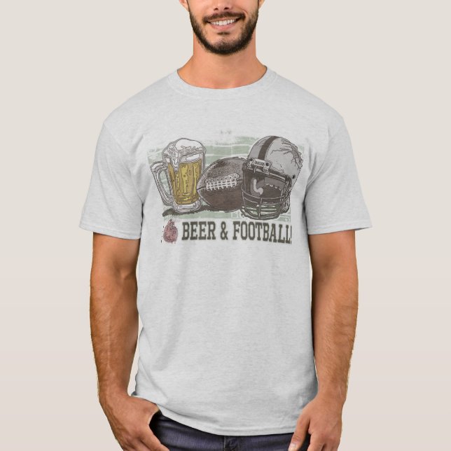 I Herz-Bier und Fußball T-Shirt (Vorderseite)