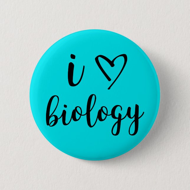 I Herz-Biologie-Knopf Button (Vorderseite)