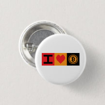 I Herz Bitcoin BTC 8-Bitknopf block-|