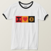 I Herz Bitcoin BTC 8-BitShirt block-|